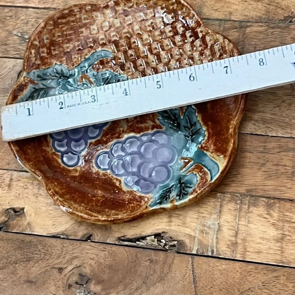 Studio Art Pottery Trinket Plate Dish 7.5